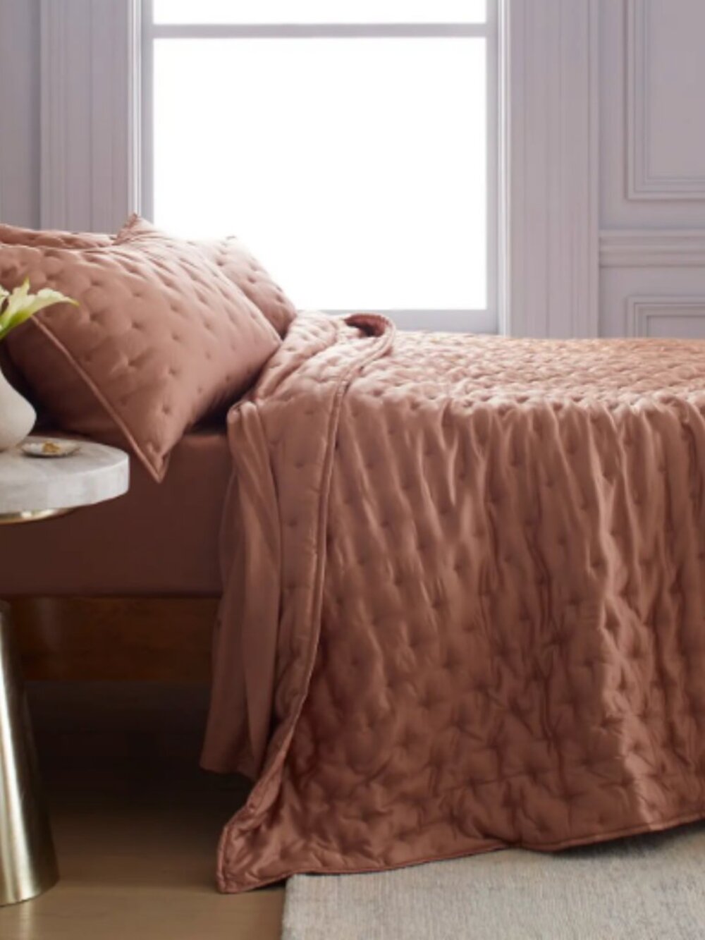 Quince Bamboo Dream Quilt Clay F/Q EUC